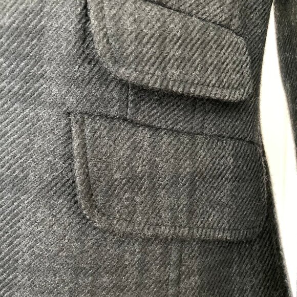 Ann Taylor LOFT Dark Gray Plaid Blazer - Size 4 - Picture 3 of 7